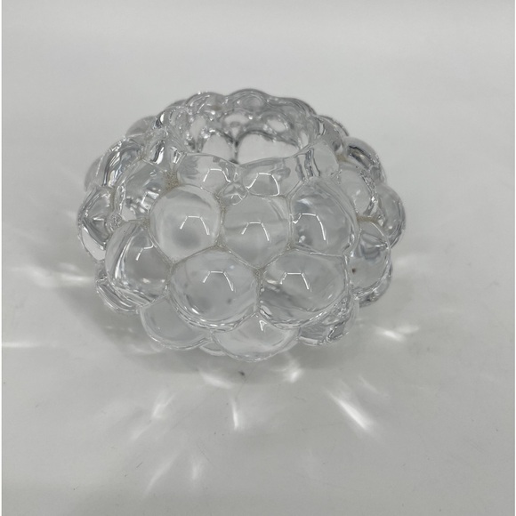 Orrefors Raspberry Hallon Bubble crystal candle holder candlestick Anne Nilsson - Picture 2 of 7